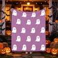 thumbnail image 5 of AYktou Halloween Throw Blanket, 60×80 Inch Fall Ghost Blanket Thanksgiving Portable Picnic Blanket Cozy Warm Flannel Decorative Sofa Blanket for Office Bedroom Living Room Couch Bed Home Decor, 5 of 6