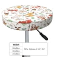 thumbnail image 4 of Kdxio Cute Little Animals Print Stool Covers Round,Stretch Round Bar Stool Covers Washable Bar Stool Cushion Slipcover for 12-15 Inch Chair, 4 of 7