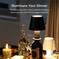 thumbnail image 5 of GLOVI Wine Bottle Lamp with Luxurious Metal Shade — Premium Decorative Rechargeable LED Wireless Bottle Light, Dimmable Lights, Waterproof for Indoor and Outdoor Dining (White) By LINKSTYLE, 5 of 13