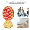 thumbnail image 4 of Hand Painted Faberge Style Decorative Jewelry Trinket Box with Mini Castle Decoration, Perfect Gift for Rings, Earrings and Home Decor, 4 of 8
