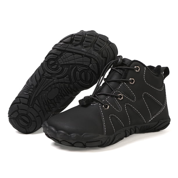 Botines minimalistas botas altas en los zapatos senderismo descalzo cortas a prueba nieve invierno invernal anti-Agua impermeable para niñas