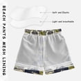 thumbnail image 3 of FORMRS Boys Swim Trunks Quick Dry Mesh Liner Boardshorts Sizes XS-XL, Green Floral, 3 of 7
