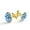 Color 2, variant on Men's Classic Stainless Steel, Blue Pineapple Pattern Cufflinks Business Wedding Shirts, Golden
