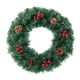 thumbnail image 3 of Corona navideña para puerta de entrada, decoración de invierno, con bolas decorativas para el hogar, fiesta de Navidad, exterior e interior, 3 of 5