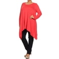 thumbnail image 3 of Women's Trendy Style Plus Size Long Sleeves Solid Tunic Top, 3 of 4