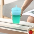thumbnail image 4 of JingChun Clearance Under $2.00 Fresh Candy Color Plastic Self Contained Straw Cup without Lid Integrated Cup Juices Cup Drinking Cup, 4 of 6