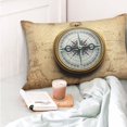 thumbnail image 4 of Saiise Magnetic Old Compass On World Map Print Rectangle Pillow Covers, Two-Sided Printed Design, Car and Sofa Throw Pillow Case for Bedroom or Home Decor-20"x30", 4 of 6