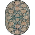 thumbnail image 2 of Rugs.com Lola Collection Rug – 4' x 6' Oval Blue Medium Rug Perfect For Living Rooms, Large Dining Rooms, Open Floorplans, 2 of 8