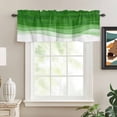 thumbnail image 2 of Ombre Green Waves Rod Pocket Curtain Valance, Abstract Art Gradient Modern Farmhouse Window Valance for Living Room, Bedroom, Kitchen 42"W x 12"L, 2 of 9