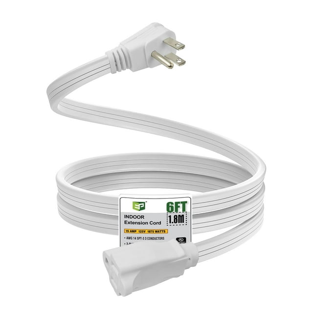 Cable de extensión EP SPT-3, resistente, calibre 14, 3 puntas, 6 pies