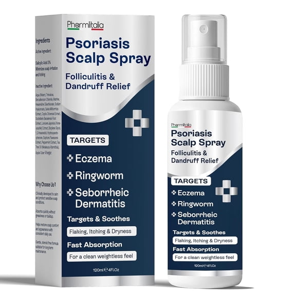 Psoriasis Scalp Spray - Dandruff Spray with Salicylic Acid 3% Treatment for Flaking, Itching & Dryness - Fast-Absorbing Scalp Relief for Dandruff, Folliculitis, Seborrheic Dermatitis & Eczema