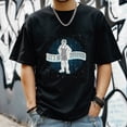 thumbnail image 3 of Men's T Shirts Summer New Trendy Sports Shirt Round Neck Patterned Tee Loose Classic Style S, 3 of 4