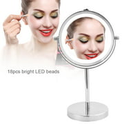 Ashata Makeup LED Illuminated Magnifying Round Dual Sided Vanity Cosmetic Mirror, LED Cosmetic Mirror, Illuminated Make Up Mirrors