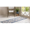 thumbnail image 7 of Unique Loom Outdoor Botanical Collection Area Rug - Gate (2' 2" x 6' 1" Runner Blue/Beige), 7 of 7