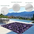 thumbnail image 4 of Fsddascl Boho Purple Floral Outdoor Rug for Patio/Deck/Porch, Non-Slip Large Area Rug 5 x 8 Ft, Farmhouse Botanical Vintage Paisley Flower Indoor Outdoor Rugs Washable Area Rugs, Camping Rug Carpet, 4 of 5