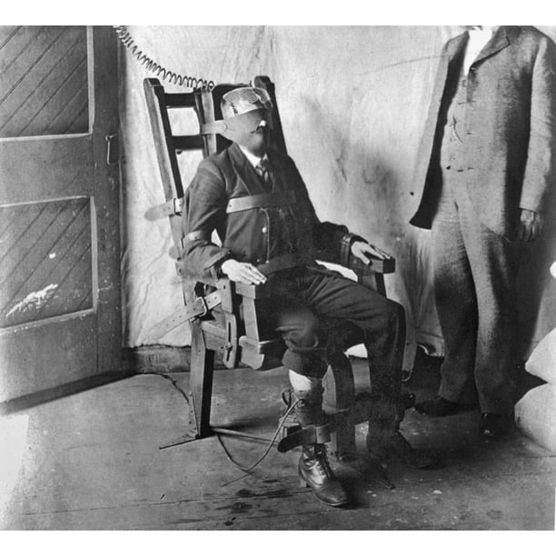 Electric Chair 1908 Na Demonstration Of An Execution At Auburn State Prison New York Sept 12