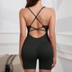 thumbnail image 4 of Ropa de Verano de Mujer Monos Sólidos Pantalones Cortos Deportivos Body Shaper Poliéster Longitud Regular Estilo Sexy, 4 of 6