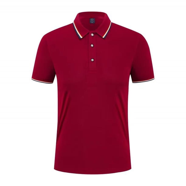 Blusa de Manga Corta con Cuello Suave Cuello de los Hombres, Camisa Ligera Y Casual