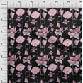 thumbnail image 2 of oneOone Polyester Lycra Black Fabric Flower Watercolor Sewing Fabric By The Yard Printed Diy Clothing Sewing Supplies 56 Inch Wide, 2 of 4