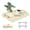 Off-White, variant on Sxnows Coffee Table Trays - Large Ottoman Tray for Living Room -Wood Serving Tray with 2 Sets of Handles - Wooden Tray for Coffee Table, 4 Round Coasters Included(White)