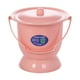 thumbnail image 1 of Orinal con escupidera y tapa, inodoro portátil compacto para personas mayores con asa Rosa, 1 of 9