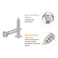 thumbnail image 4 of #6 x 3/4" Tornillos de Seguridad Torx, Paquete de 20, Tornillos de Cabeza Botón, Tornillos Autoperforantes, Tornillos Antirrobo de Acero Inoxidable 304, 4 of 6