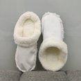thumbnail image 4 of Avtagbara bomullsöverdrag, avtagbara och tvättbara tofflor, bomullsöverdrag, hålfoder, sammet, nya vinterplysch white white, 4 of 5