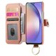 thumbnail image 2 of For Samsung Galaxy S23 Case RFID Blocking Zipper Wallet PU Leather Mobile Cover - Pink, 2 of 5