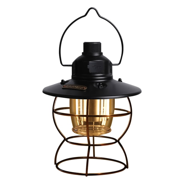 Con Luz De Llama, Linternas Retro Recargables Por Usb, Linterna Colgante De Metal Antiguo, Luz De Camping Para Uso En Interiores Y Exteriores Yuarrent HA042248-02