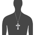thumbnail image 2 of Huge Heavy Sterling Silver Cross with Jesus Pendant Necklace 3.8 Inches 21 Grams, 2 of 2