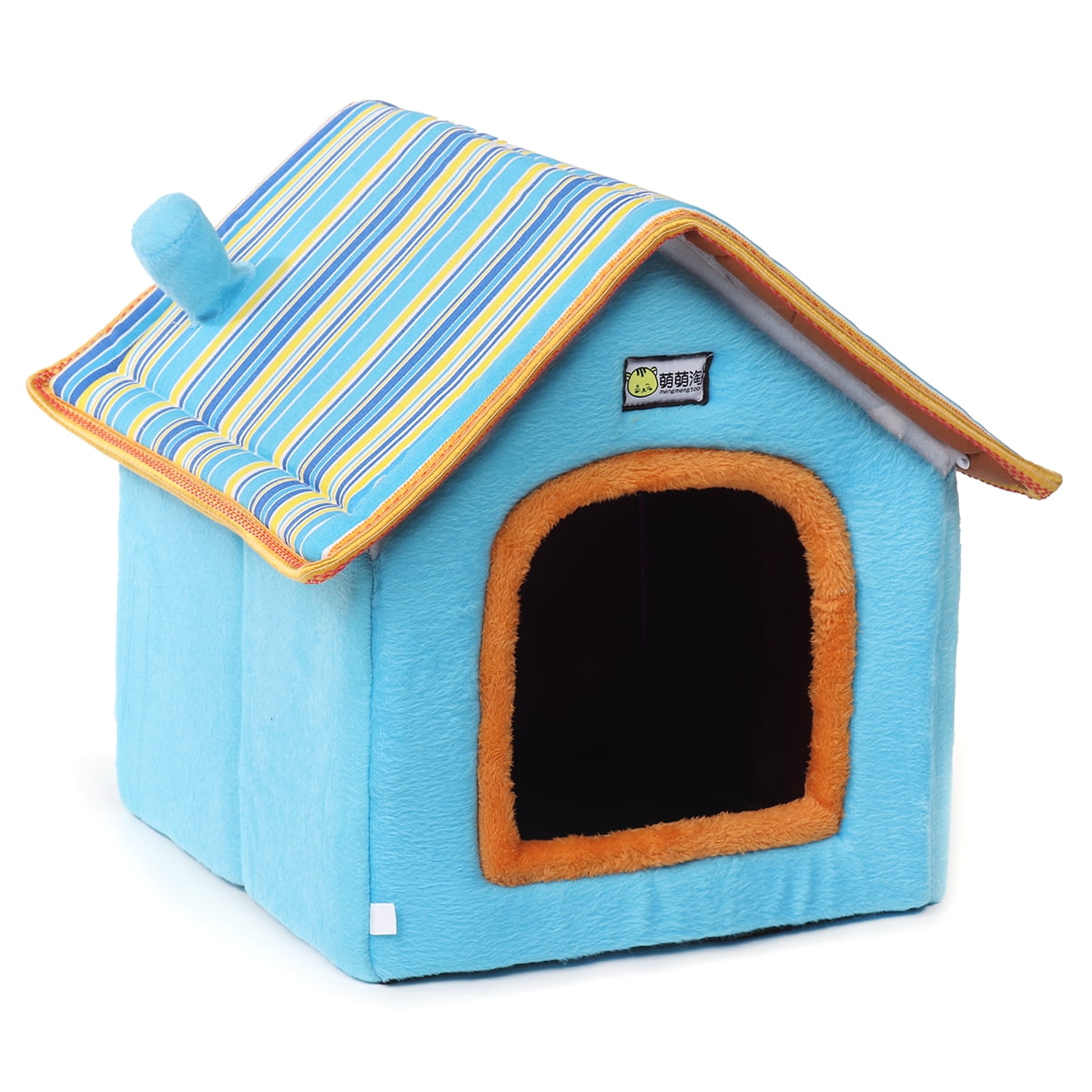 43CM Folding Soft Bed House Style Pet Bed Igloo Warm Cosy Cave For Cat