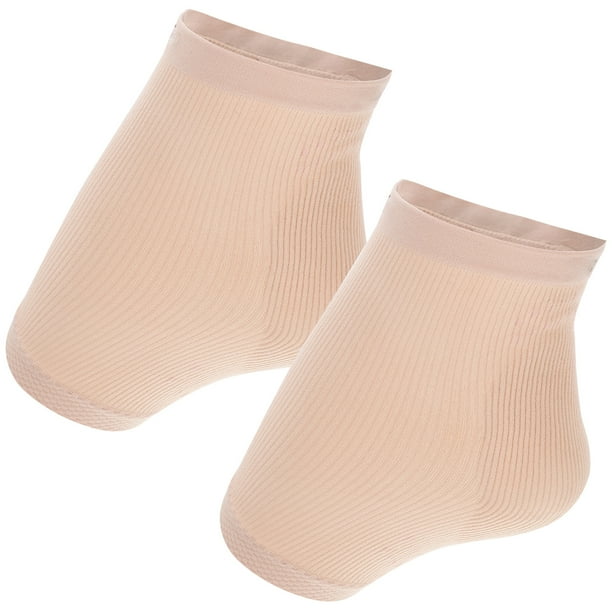 FELTECHELECTR par de calcetines de gel sin dedos, calcetines de gel hidratantes para el talón, calcetines para pies agrietados, calcetines de gel