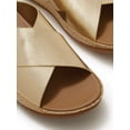 thumbnail image 6 of Fitflop Women's Lulu Lux Graphic-Weave Leather Cross-Strap Slide Sandals, 6 of 7