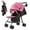 Pink, variant on TidBay Travel Baby Stroller, One-Hand Folding Infant Pushchair with Adjustable Backrest, Canopy, Storage Basket for 0-2 Years Toddlers Up to 10kg