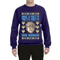thumbnail image 2 of Wild Bobby, Have a Pretty Pretty Pretty Good Hanukkah Curb Larry, Hanukkah, Unisex Crewneck Graphic Sweatshirt, Purple, Large, 2 of 4