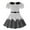 Z01-White, variant on Kids Girls Vintage Polka Dot Girls Dress Short Sleeve Turn Down Collar Swing Dress Party Dress
