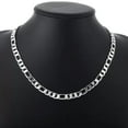 thumbnail image 6 of EOEMY 925Sterling Silver 8mm Flat 3 Space 1 Gentle Men'S Chains Necklace 18"-24" Nw018-22", 6 of 8