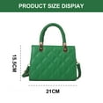 thumbnail image 2 of New artificial leather portable small square bag simple casual shoulder bag crossbody bag - green, 2 of 6