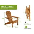 thumbnail image 3 of CL.HPAHKL Wood Adirondack Chair, Natural for Garden, 3 of 7