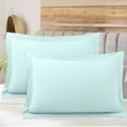 thumbnail image 1 of PiccoCasa Soft 1800 Microfiber Oxford Pillowcases 2Pcs, Standard Silver, 1 of 8