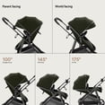 thumbnail image 5 of Mompush Wiz 2-in-1 Baby Stroller with Bassinet Mode, Reversible Seat and Large Canopy, Forest, 22.3LB, Unisex, 5 of 9