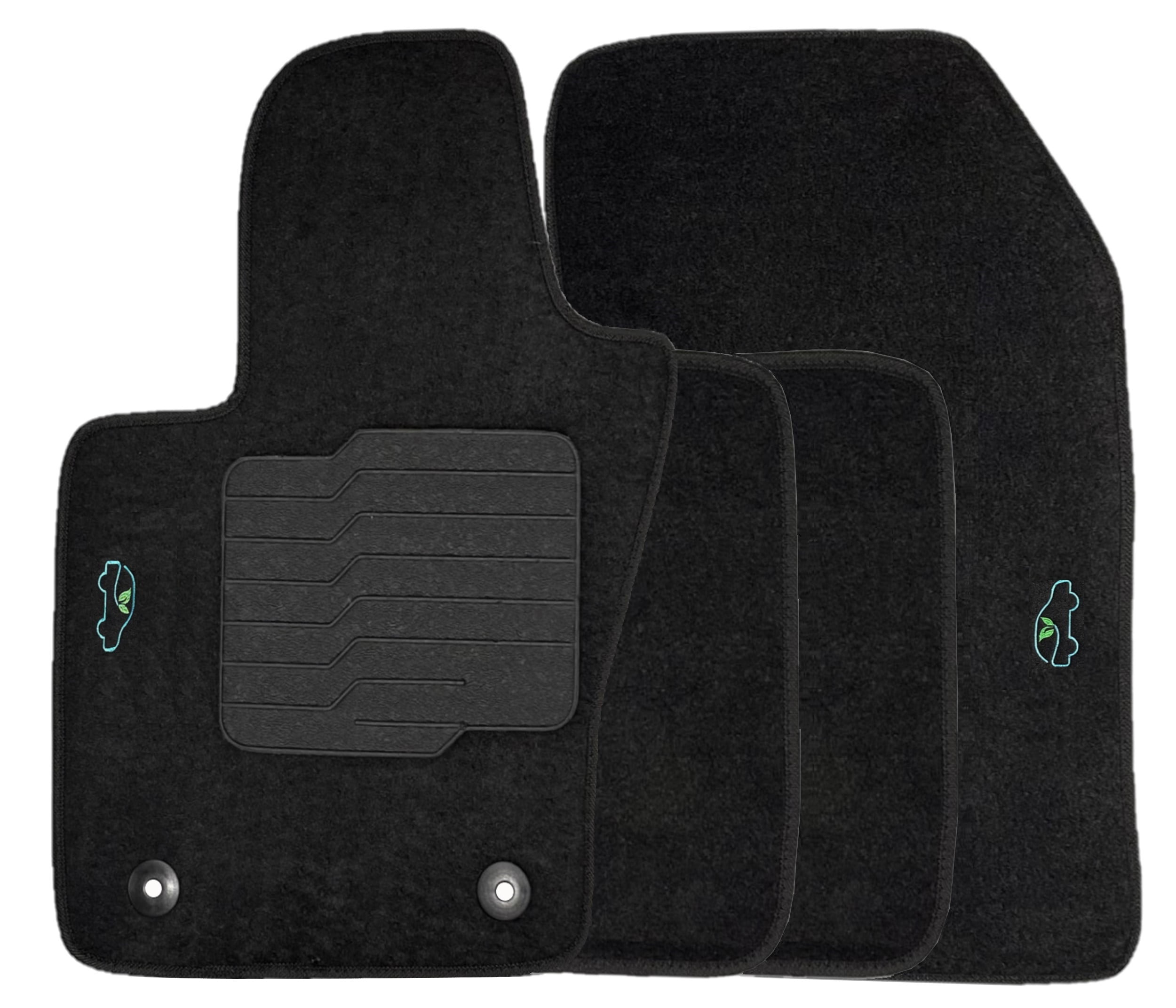Carpet Floor Mats for 2015 to 2023 Jeep Renegade, Front and Rear, Black