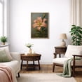 thumbnail image 3 of Framed Canvas Print Lily Flower Wall Art Vintage Botanical Decorative for Living Room Bedroom - 24"x36" NATURAL, 3 of 8