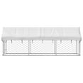 thumbnail image 6 of vidaXL Dog Kennel Silver Galvanized steel, 100% polyethylene Large, 6 of 11