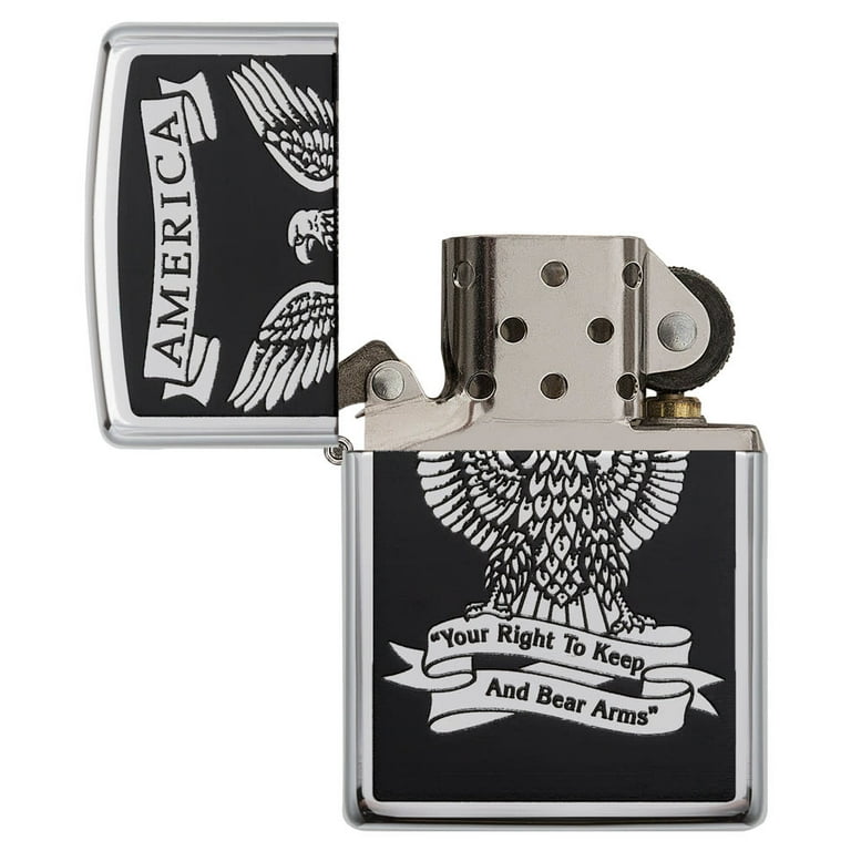 Zippo American Eagle High Polish Chrome Pocket Lighter