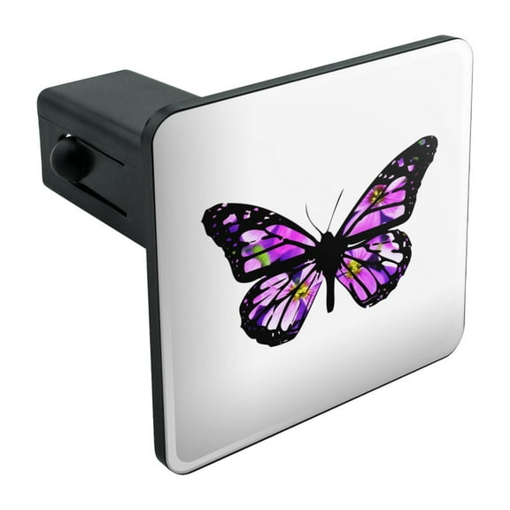 Butterfly with Flowers Tow Trailer Hitch Cover Plug Insert 1 1/4 inch (1.25")