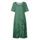 thumbnail image 4 of Vestido de Verano de Manga Corta, Cremallera de Cuello Redondo Plegable Floral Impresa para Primavera, Verano Y Diario, 4 of 5
