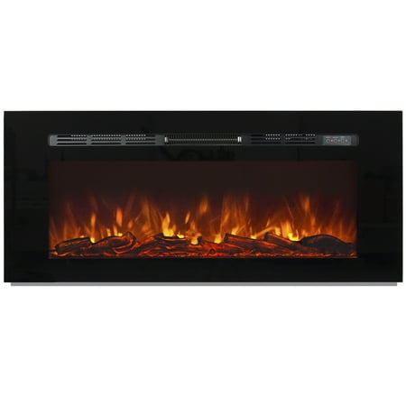 Best Choice Products 1500W 50in Heat Adjustable In-Wall Recessed Electric Fireplace Heater w/ Remote (The Best Electric Fireplace)