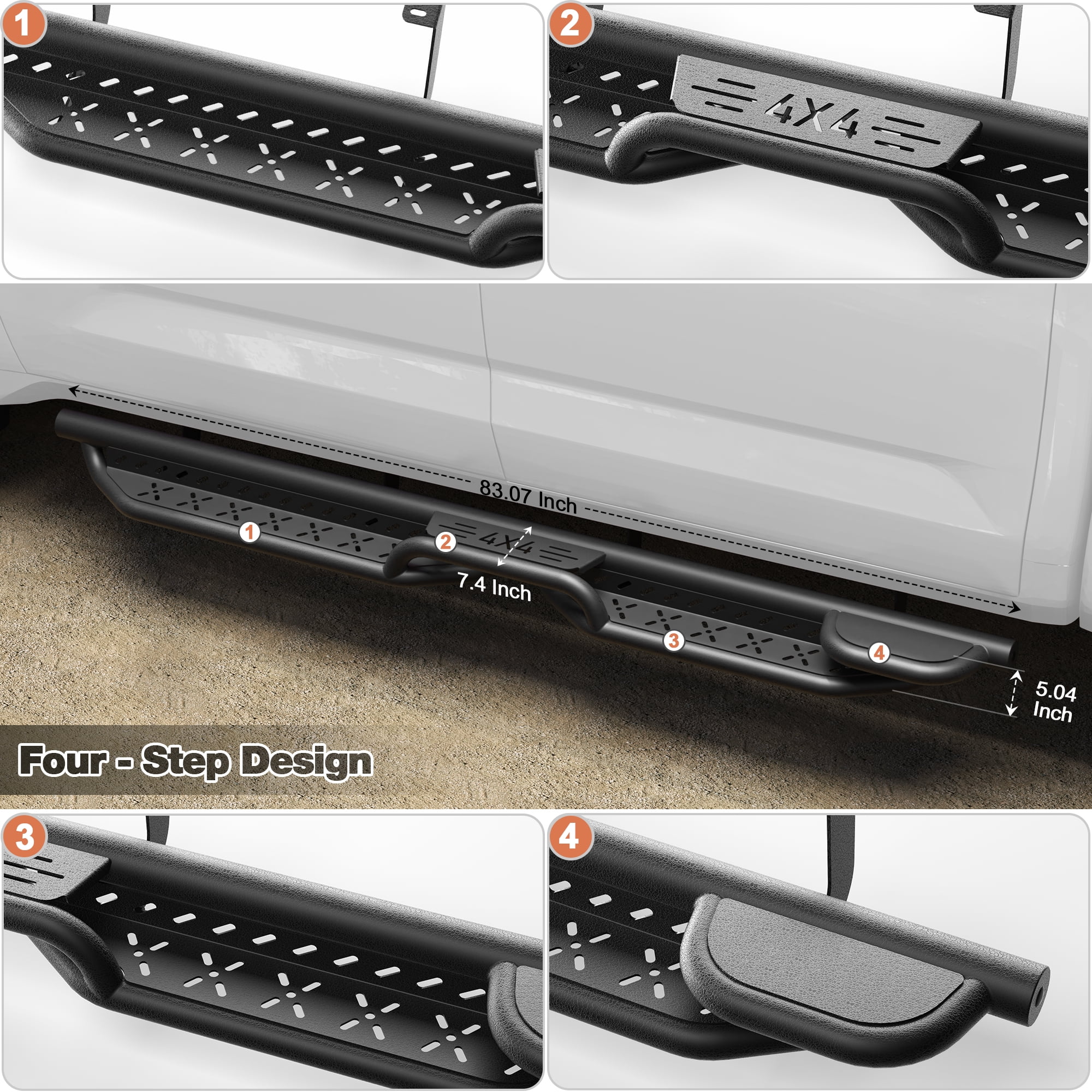 POFENZE Running Boards for 2022 2023 2024 2025 Toyota Tundra Heavy-Duty Side Steps for Tundra Crew Max with 4 Full-Size Doors
