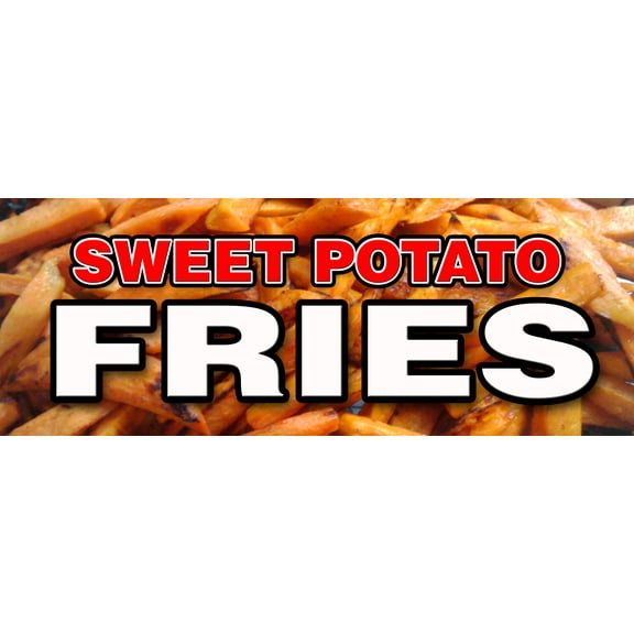 36" SWEET POTATO FRIES DECAL sticker hot crispy delicious french frys chips